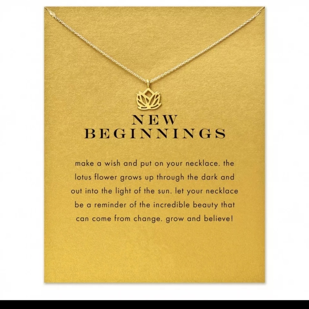 Gold Lotus Necklace - SALE 🤩